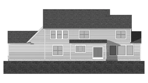 The Heritage house plan, exterior view 3